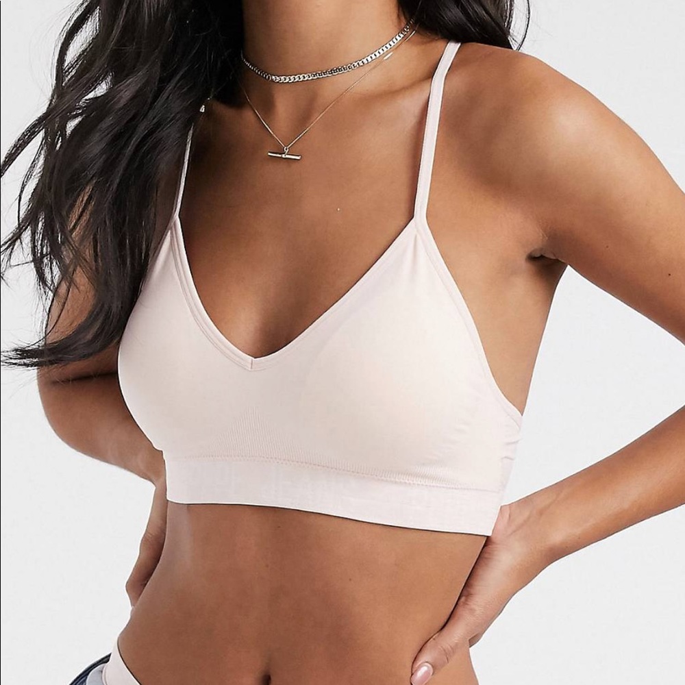 New Pepe Jean Bra Top Peach/cream Medium